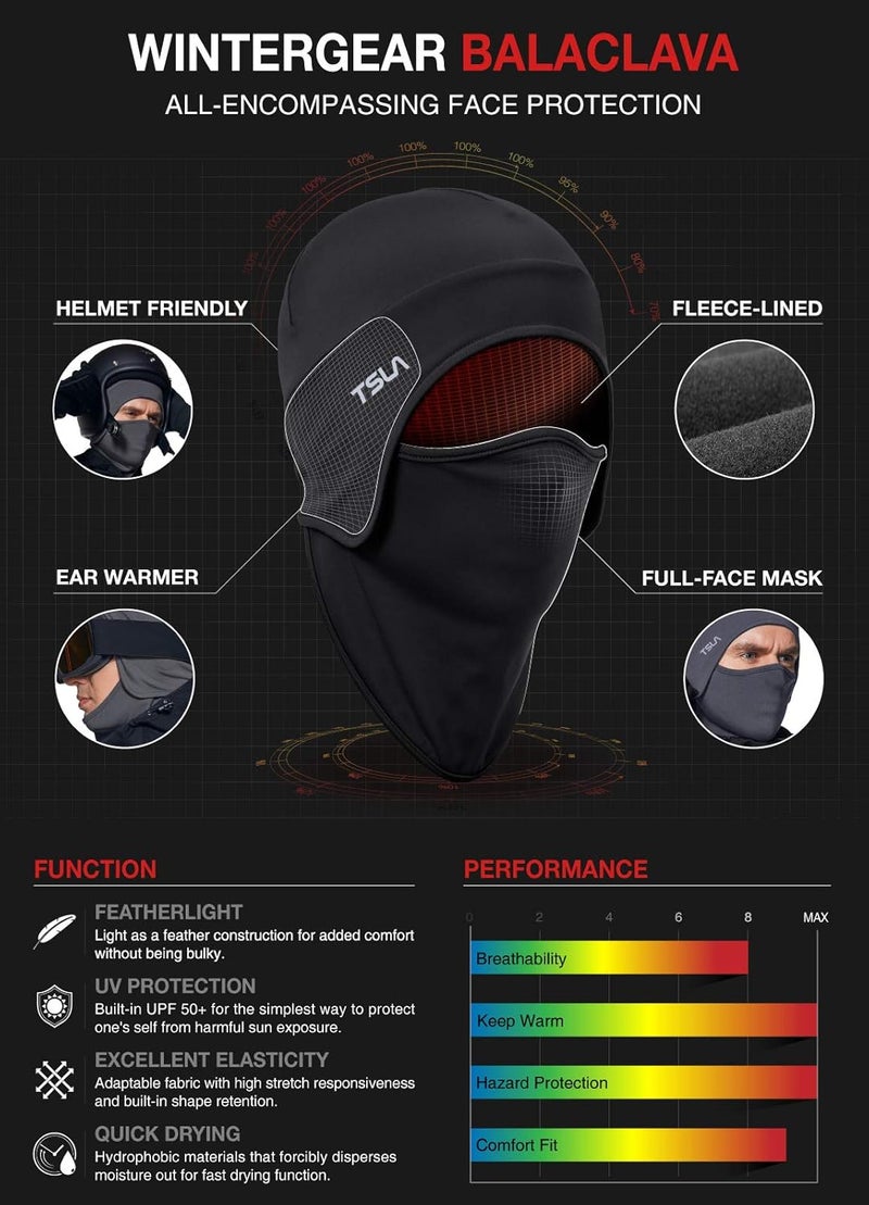 TSLA Men and Women Thermal Fleece Skull Cap, Winter Ski Cycling Under Helmet Liner, Running Beanie Hat - Image 5